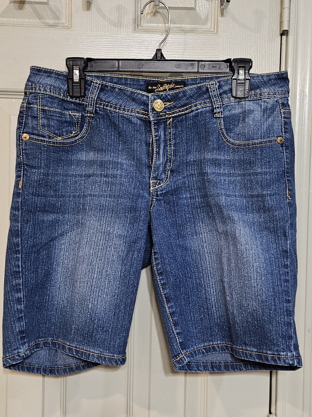 South Pole Womens Blue Denim Bermuda Shorts